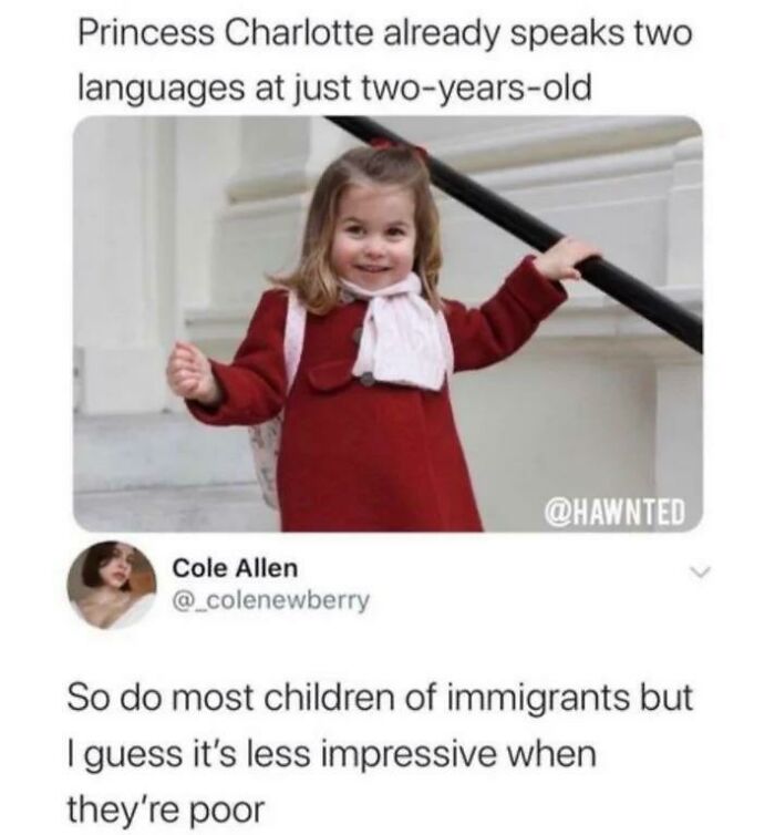 “I Guess It’s Less Impressive When They’re Poor”