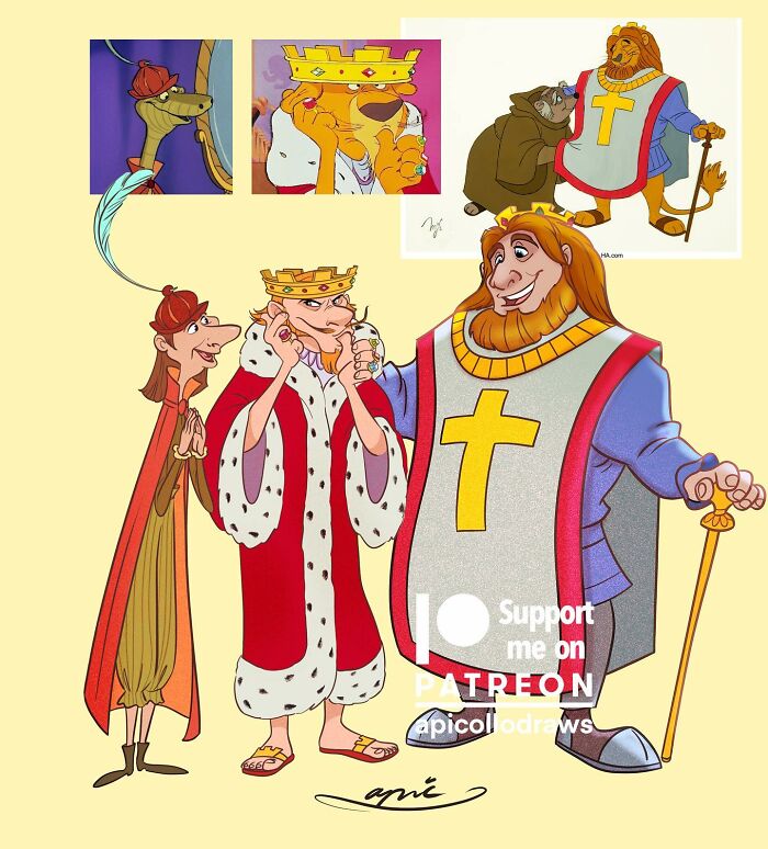 Sir Hiss, el Príncipe Juan y el rey Ricardo