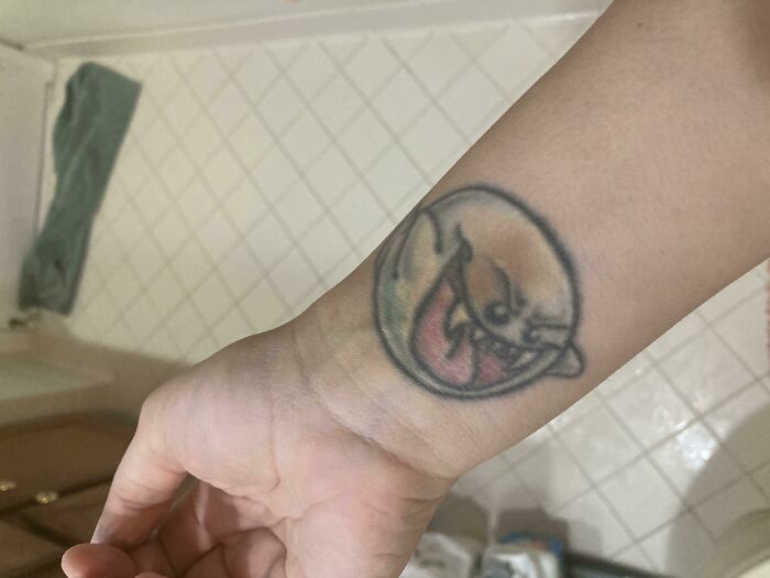 Had To Get A Creepy Artery Blood Extraction. Gave My Tattoo A Black Eye