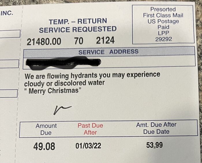 My Water Company Has Weird Ways To Celebrate The Holidays