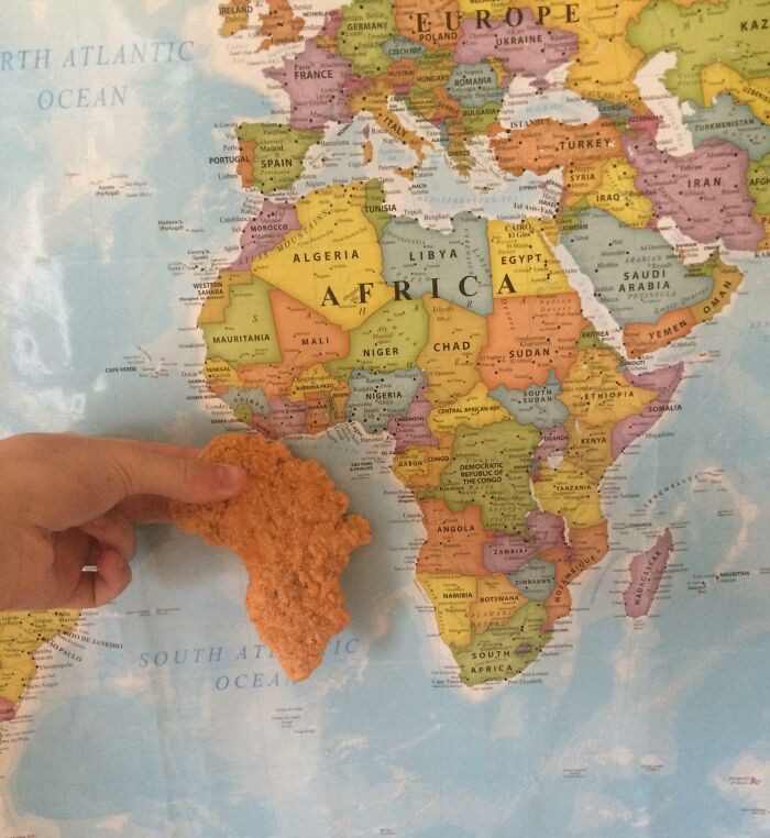 I Got A Chicken Tender Shaped Like Africa