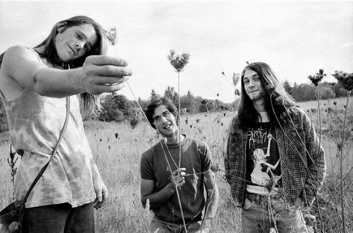 A (Then) Little Known Band By The Name Of Nirvana Does A Photoshoot In A Field (Charles Peterson, 1989)