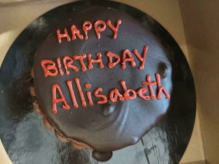 My Sister’s Birthday Cake. Her Name Is Elizabeth