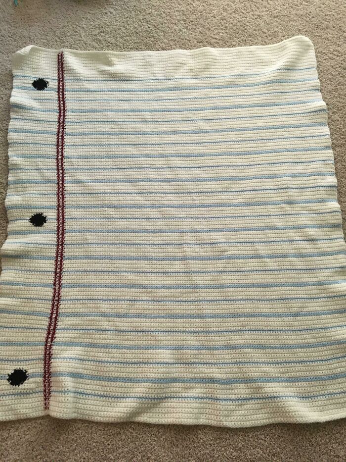 Finally Finished This Notebook Paper Blanket!