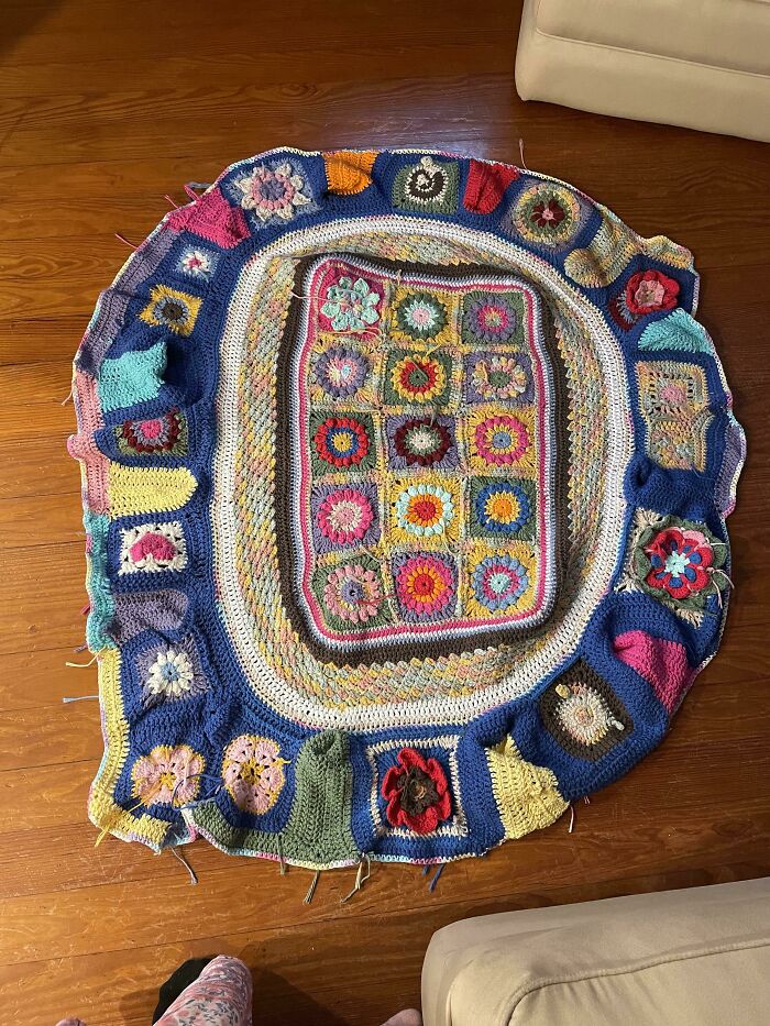 So. I Attempted My First Blanket….y’all…shoulda Followed A Pattern 🤪