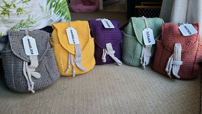I Crocheted Backpacks For My Bridesmaids!