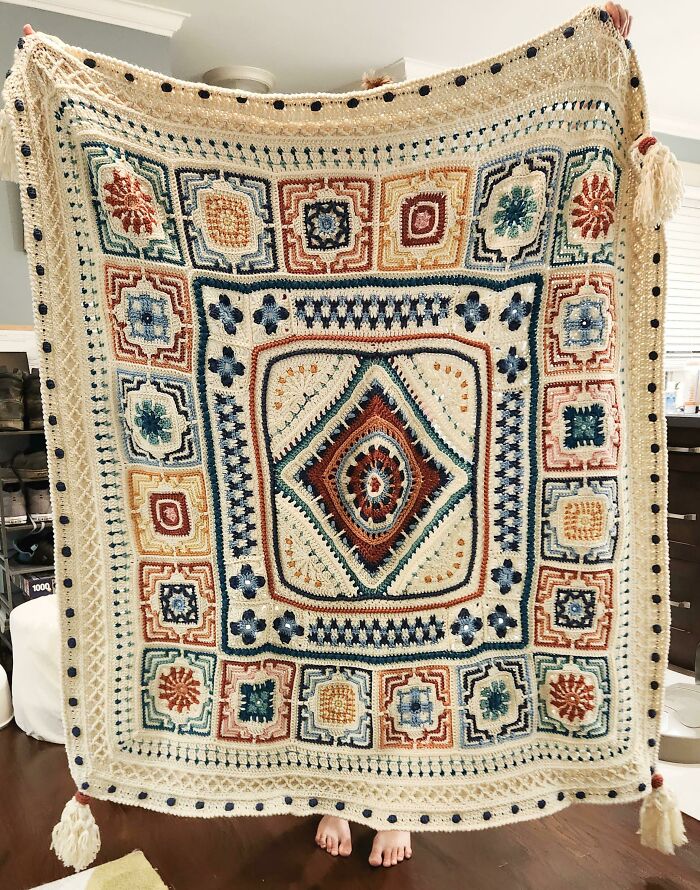 Not A Great Photo, But Finally Finished My First Big Project. Gift For My Sister