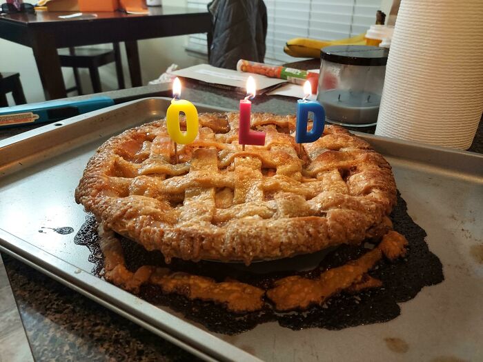 It Was My Dads Birthday Today But We Didn't Have The Right Numbers So We Got Creative