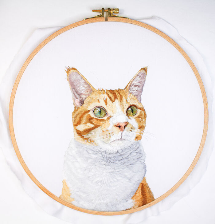 I Made Realistic Embroidered Pet Portraits