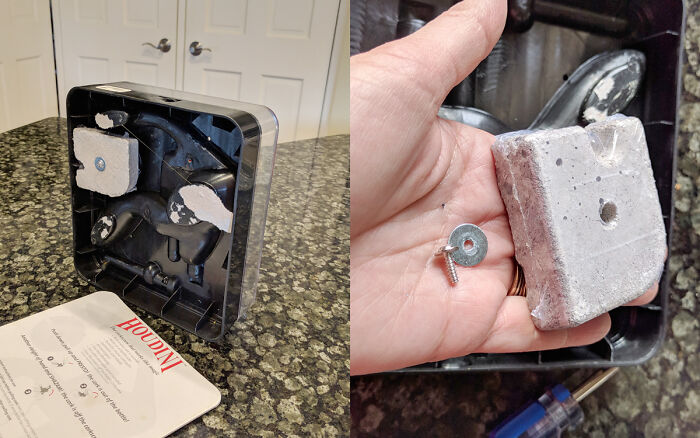 Crappy Houdini Corkscrew Seems Weighty And High-Quality Due To Hidden Hunk Of Cement In The Package. Magic!