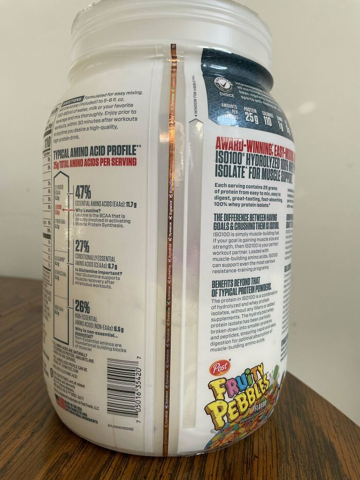 Have Protein Containers Been Posted Before? This Is Brand New And It’s Maybe 45% Full