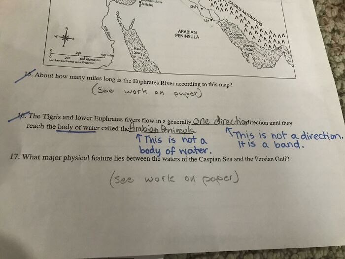 This Teacher's Correction To My Daughter's Test Is Pretty Funny