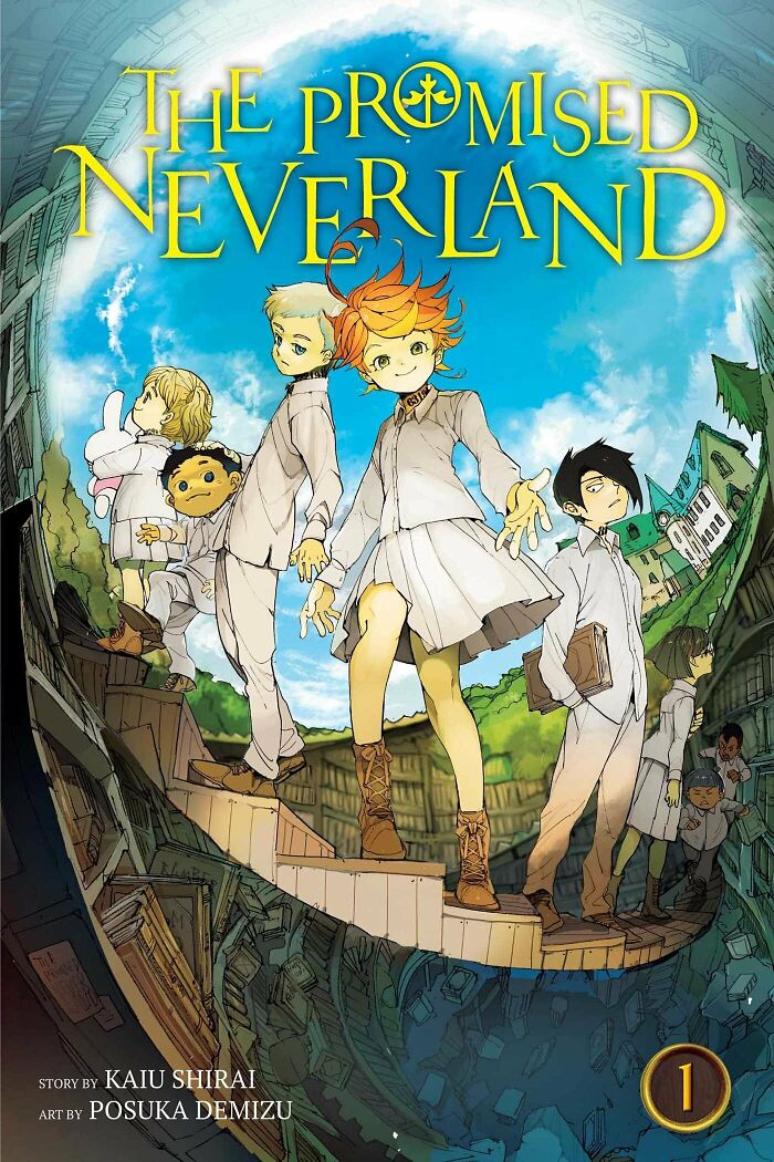Manga cover for "The Promised Neverland"