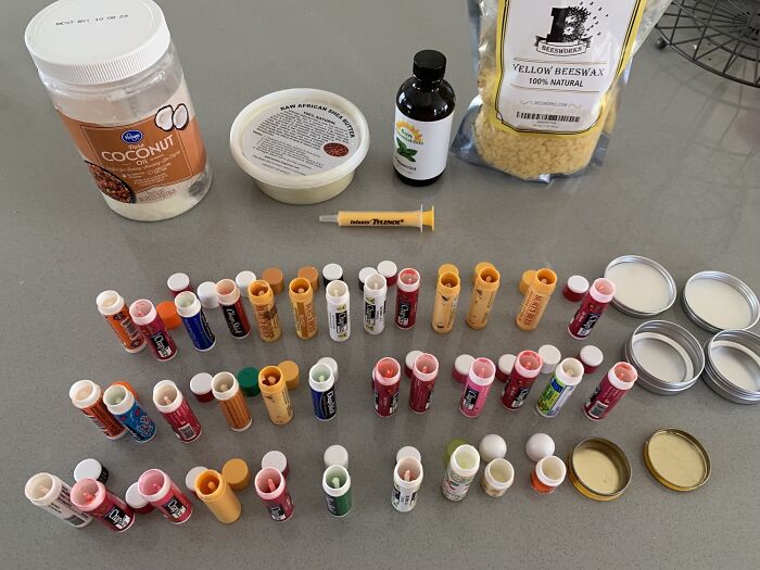 Made My Own Chapstick To Refill Old Tubes