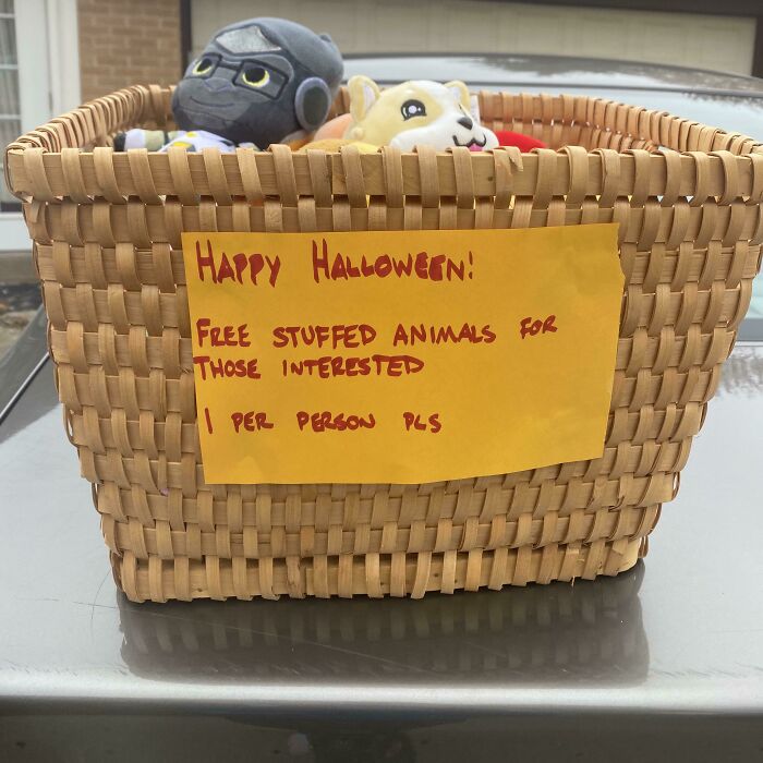 Decided To Regift Some Stuffed Animals Instead Of Buying Stuff For Halloween This Year