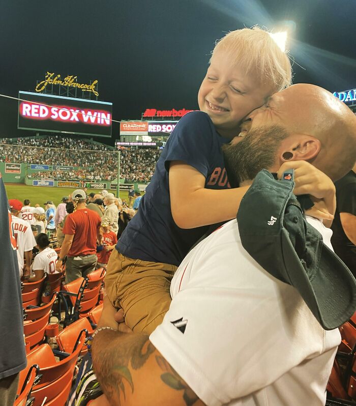 My Son Beat Cancer (Stage IV NB) And Finally Made It To Fenway! It Was One Of The Best Moments Of My Life, And One I Didn't Know If I'd Ever Get To See