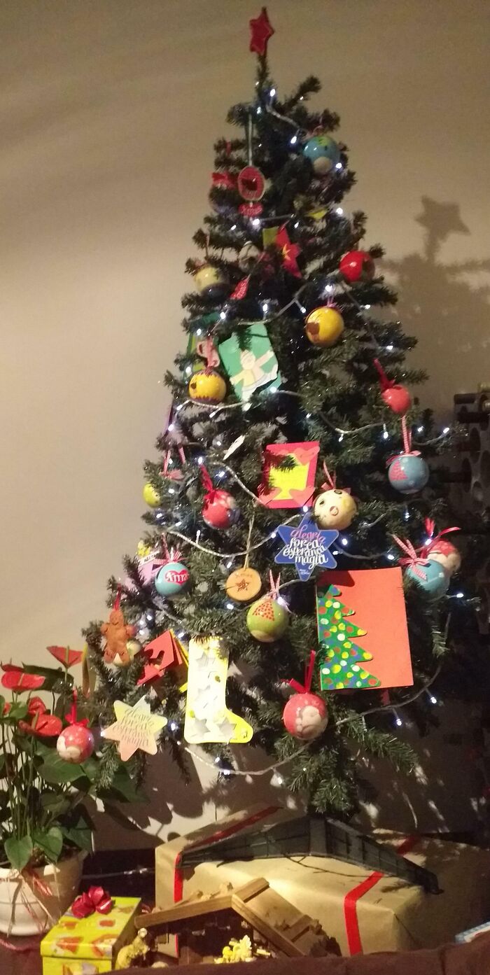 This Is The Christmas Tree At My Parents' House. I Live In A Different Town, In A Student Residence But My Parents Waited For Me To Put It Up