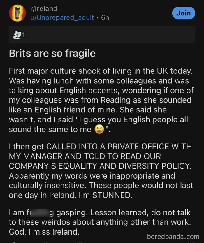 Most Brit-Loving Post On R/Ireland