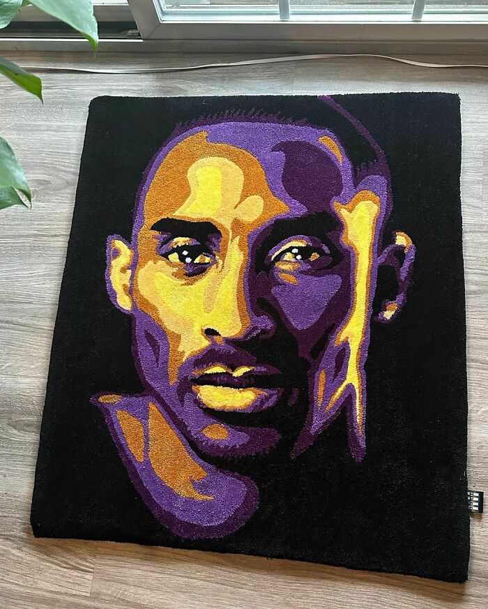 Colorful Kobe Bryant rug