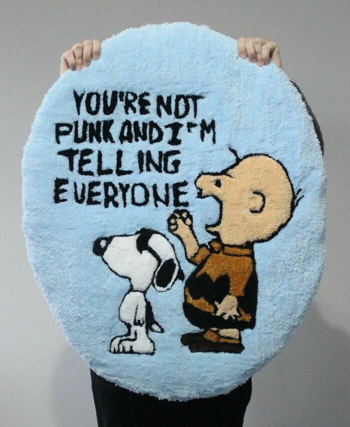 Colorful You're not punk and I'm telling everyone rug