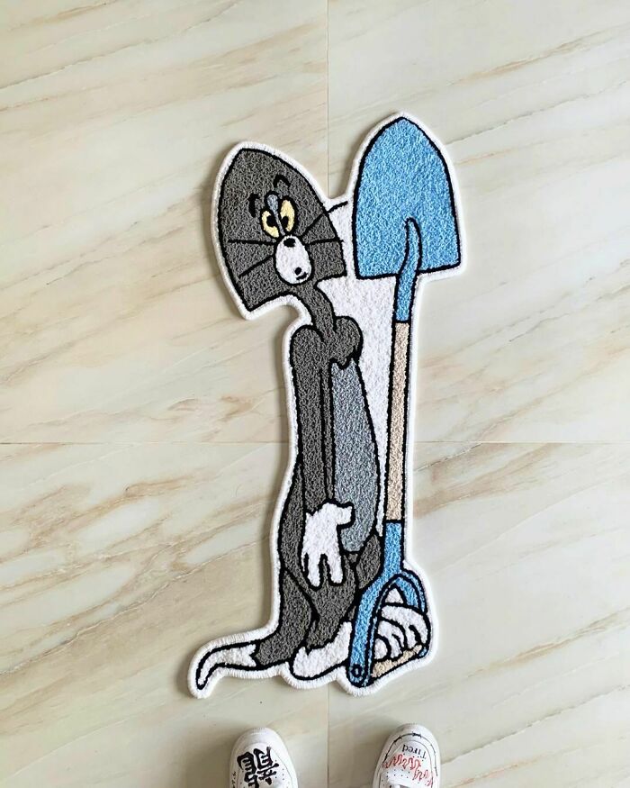 Colorful Tom with shovel rug