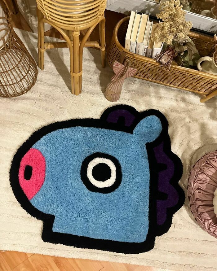 Blue cute horse rug