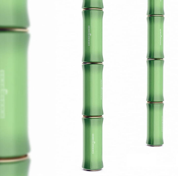 These Are Cans Designed To Look And Stack In A Way To Resemble Bamboo. The Design Is Originally By Marcel Sheishenov