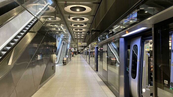 Paddington Station On The Elizabeth Line, London, UK