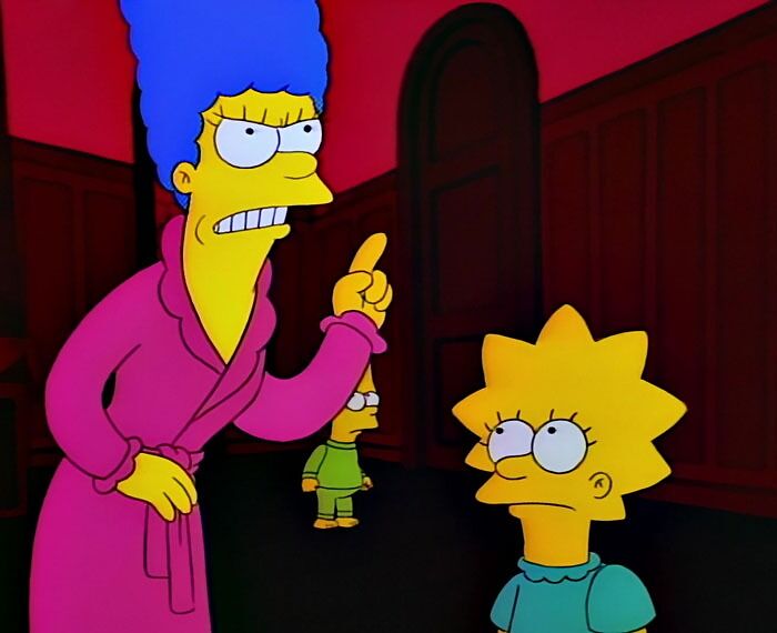 Marge is angry 