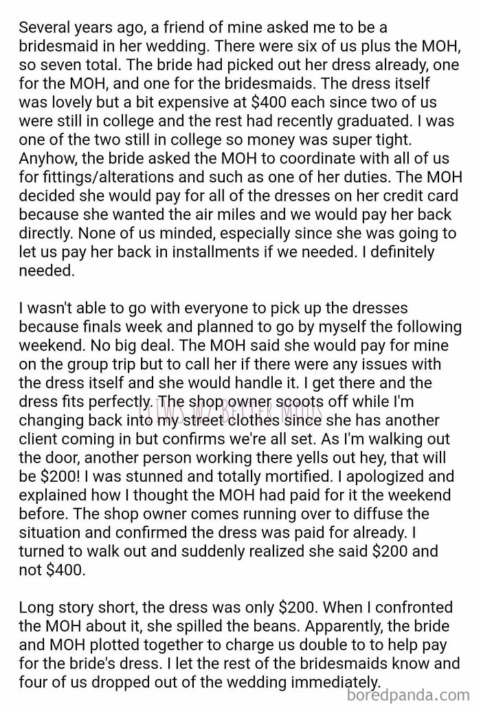 Bridezilla Tried Ripping Off Bridesmaids