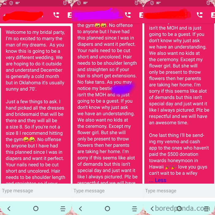 I've Officially Dropped Out Of The Bridal Party. I'm A Size 12 With No Plans On Dropping To A Size 8 By December