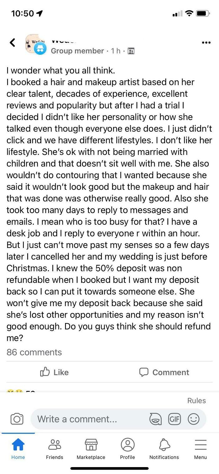 You Know It’s Gunna Be Good When They Post Their Bs Behaviour As “Group Member”