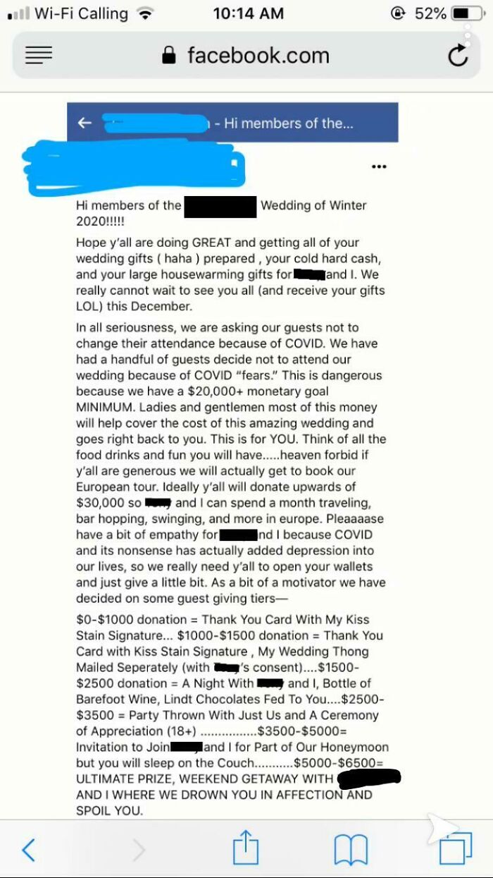 Bride Demands 30k
