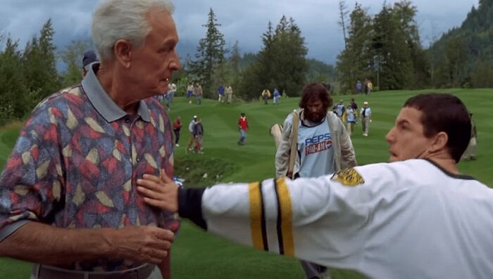 Happy Gilmore punching Bob 