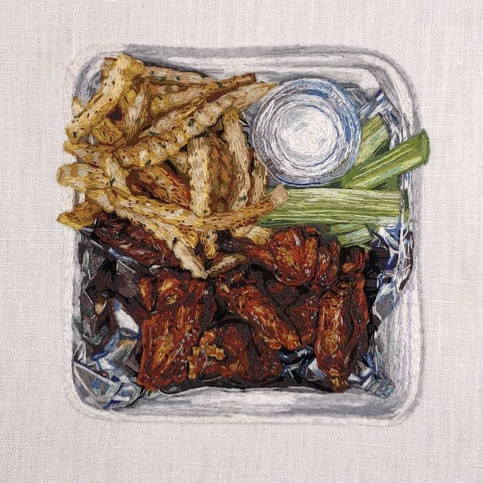 Ten Piece Chicken Wings With Fries