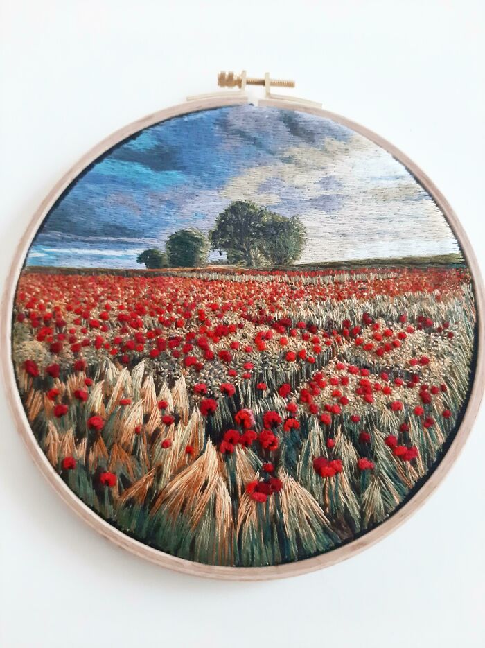 My New Work,poppy Flowers Field