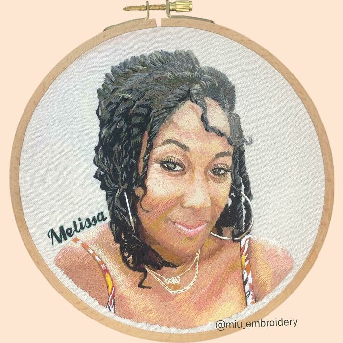 Portrait Embroidery On 7” Hoop