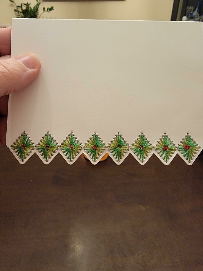 Embroidered Card, First Project Since Baby