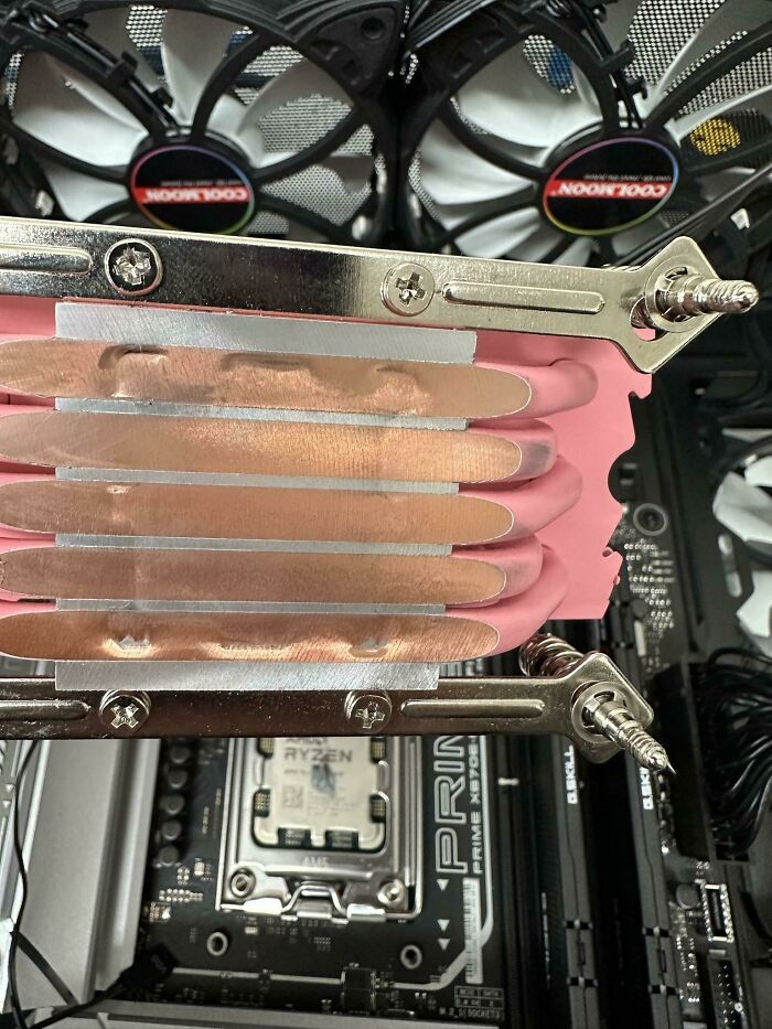 Case Got Slammed So Hard In Shipping The Cpu Dented The Heatsink