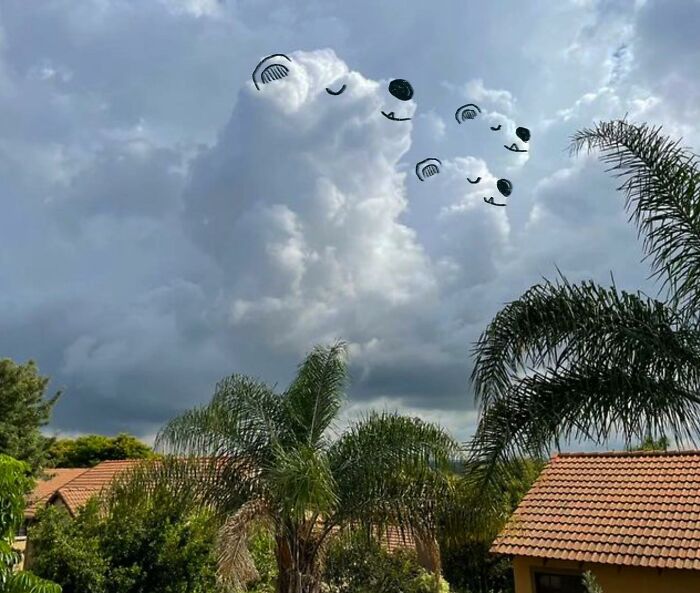 This Artist Reimagines Clouds As Characters By Drawing Shapes Onto Them