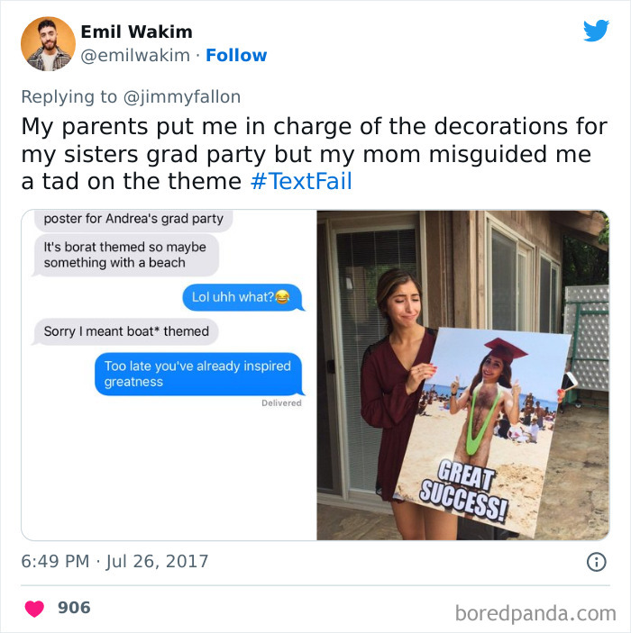 woman holding her image with her face photoshopped to Borats' body 