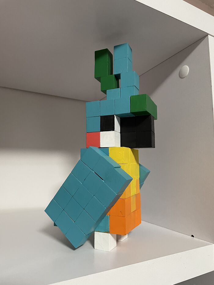 I Like To Make Things From Minecraft Out Of Wood Blocks