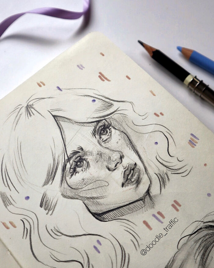 My Self-Taught "Portrait Sketchbooking" Art