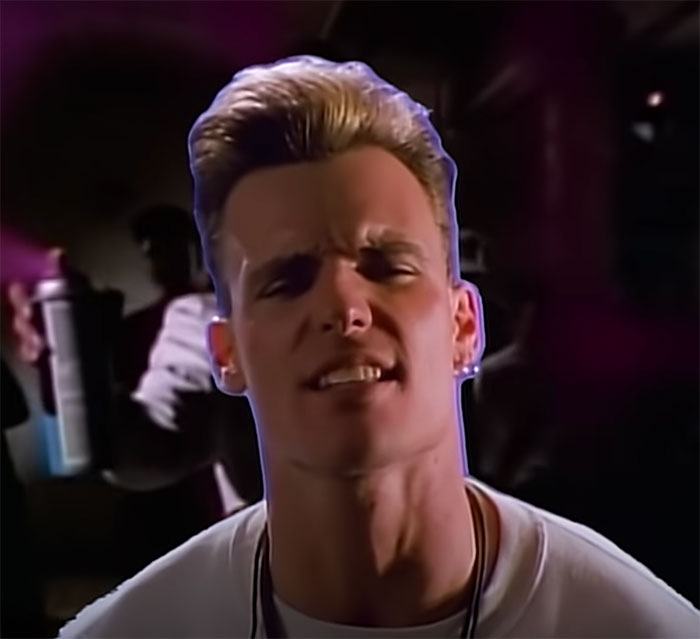 Vanilla Ice in Ice Ice Baby music video