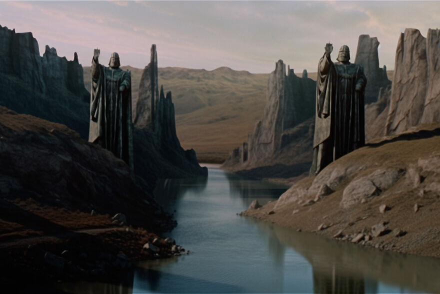 Epic Scene Of Argonath, Shoot With 'Techniscope 2c Arri'