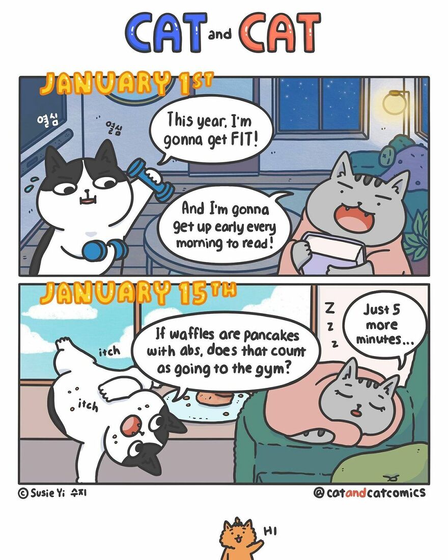 Artist Illustrates Hilarious Comics About The Lives Of Cats