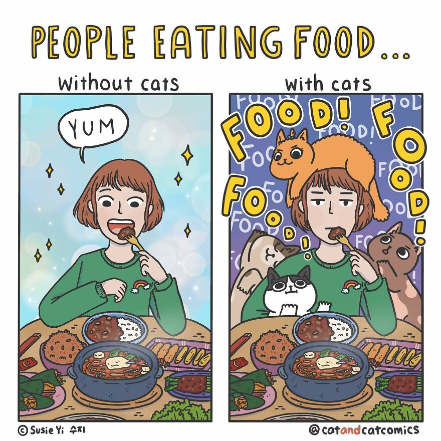 Artist Illustrates Hilarious Comics About The Lives Of Cats