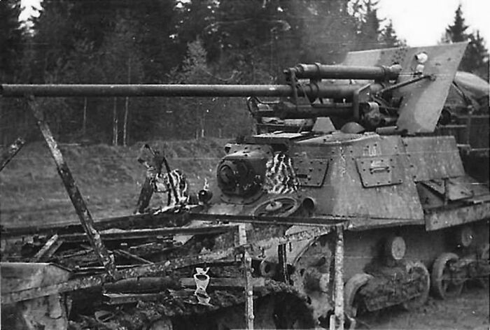 Pictured Above Is A Russian Zis-30 Anti Tank Weapon