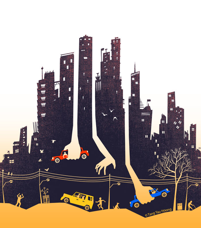 30 Clever Illustrations By Tang Yau Hoong That Make Use Of Negative Space