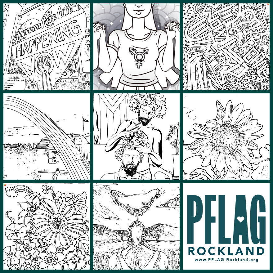 32 Artists Follow The Rainbow To Pflag Rockland's Coloring Book